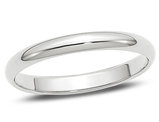Ladies 14K White Gold 3mm Wedding Band Ring